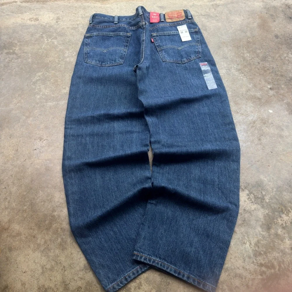 NWT Levis 550 Relaxed Fit Jeans Workwear Gorpcore Blue 38x32 (f1)